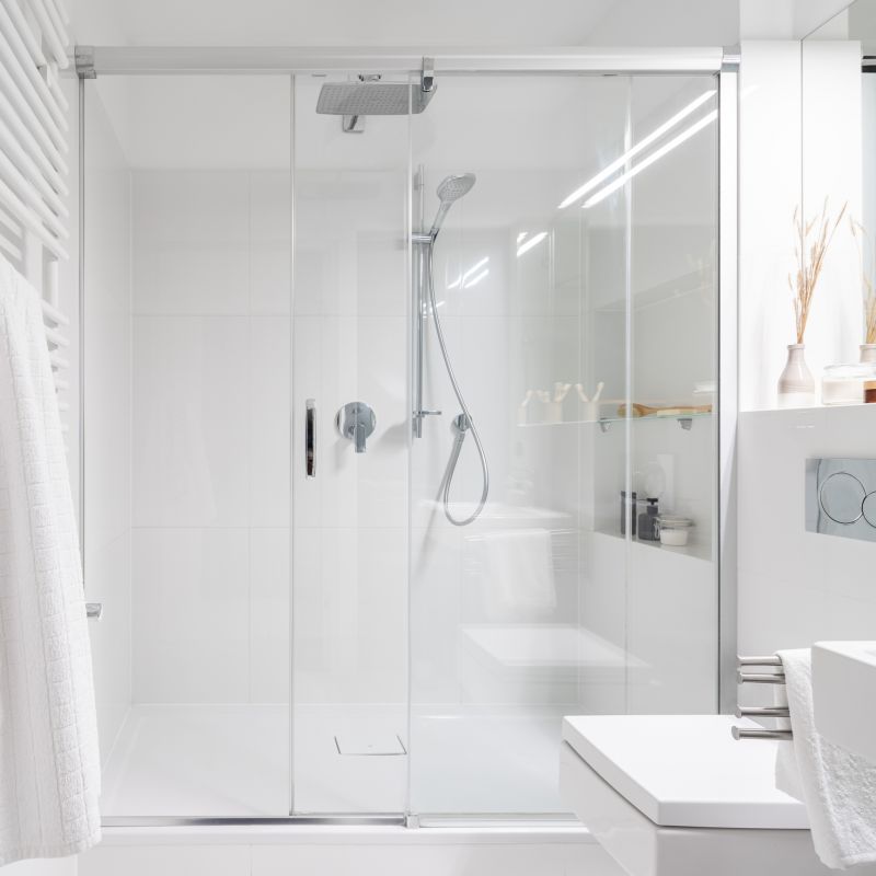 Modern walk-in shower